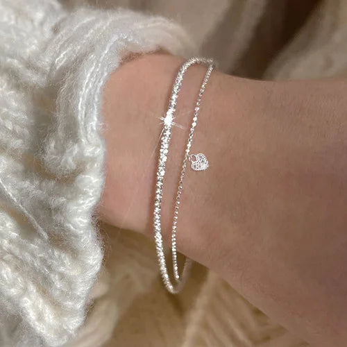 925 Sterling Silver Four-leaf Flower Necklace for Women Girls Luxury Adjustable Link Chain Necklace 18k Gold Jewelry Party Gifts