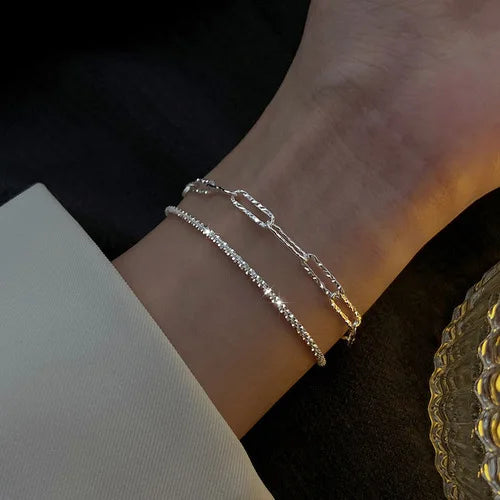 925 Sterling Silver Four-leaf Flower Necklace for Women Girls Luxury Adjustable Link Chain Necklace 18k Gold Jewelry Party Gifts