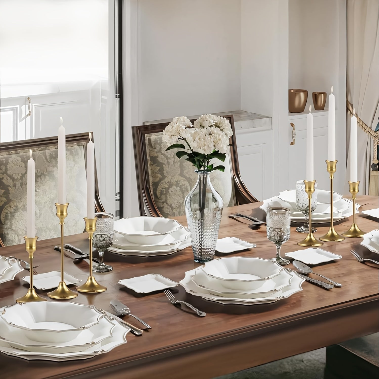 6pcs Golden Candle Holders