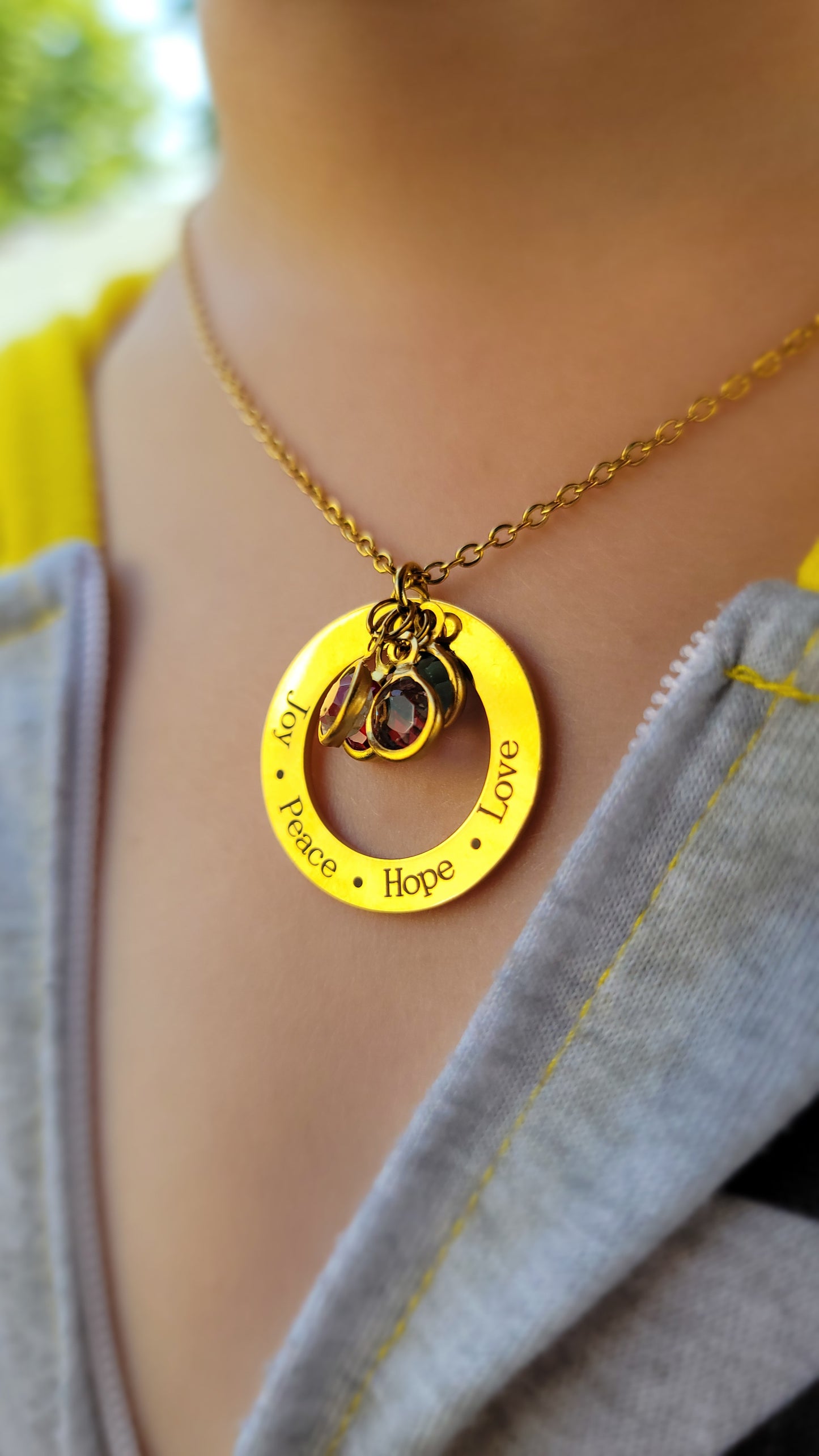 Custom Birthstone Name Necklace – Personalized Jewelry Gift for Women, Mom, Daughter, Wife, or Girlfriend – Unique Gift for Birthday, Anniversary, or Mother’s Day