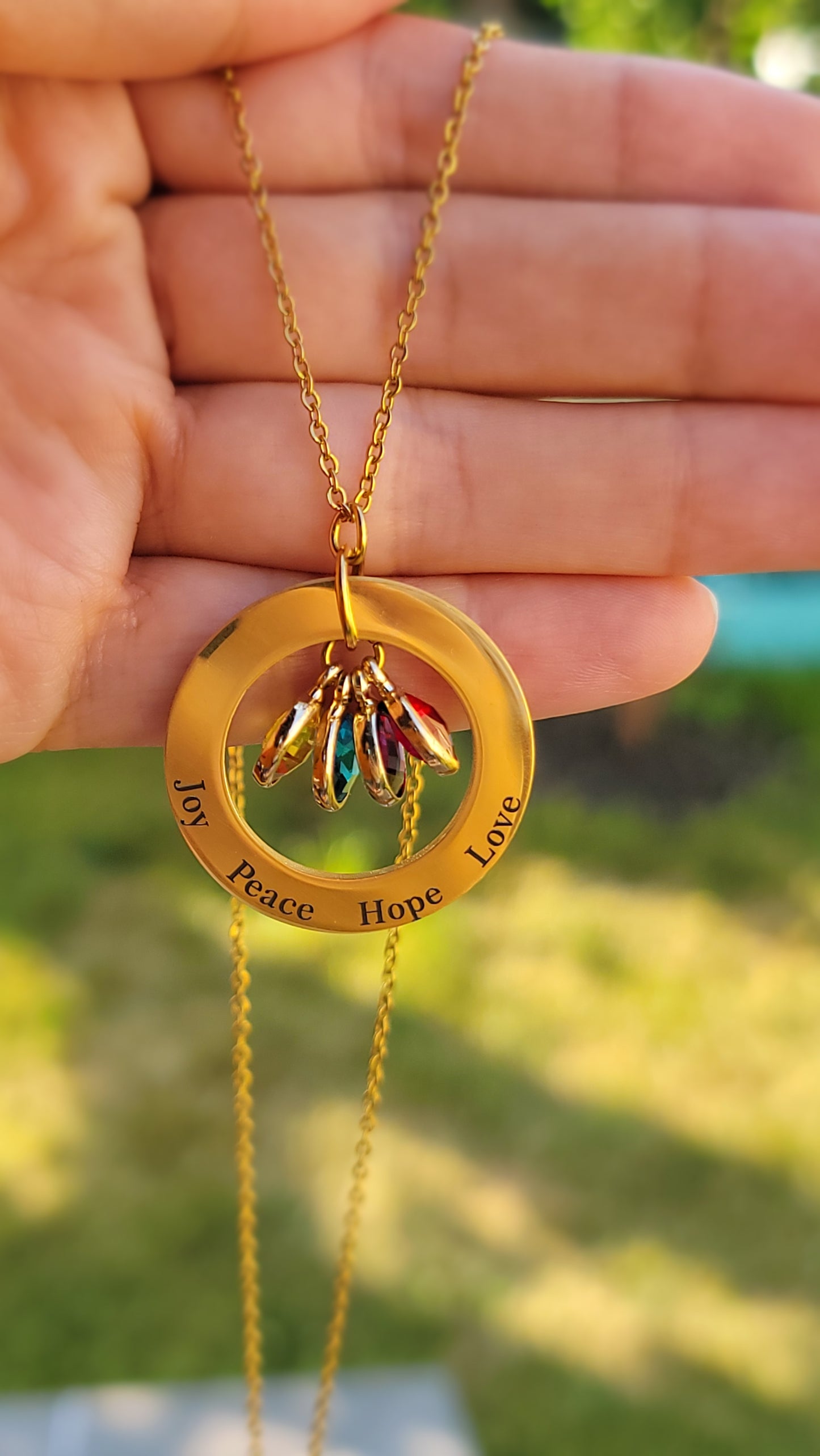 Custom Birthstone Name Necklace – Personalized Jewelry Gift for Women, Mom, Daughter, Wife, or Girlfriend – Unique Gift for Birthday, Anniversary, or Mother’s Day
