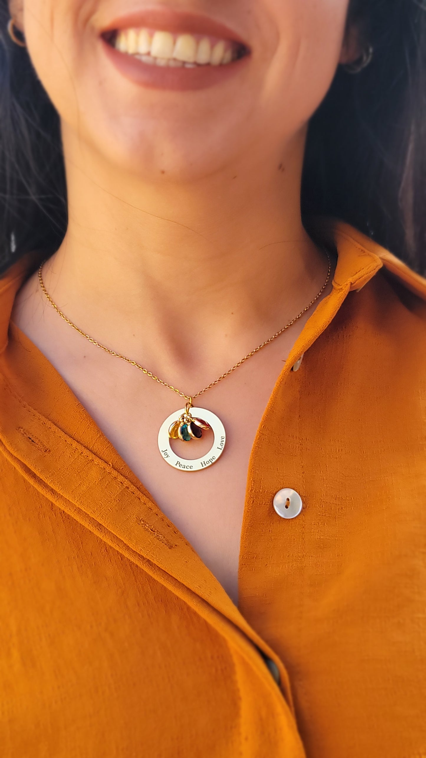 Custom Birthstone Name Necklace – Personalized Jewelry Gift for Women, Mom, Daughter, Wife, or Girlfriend – Unique Gift for Birthday, Anniversary, or Mother’s Day