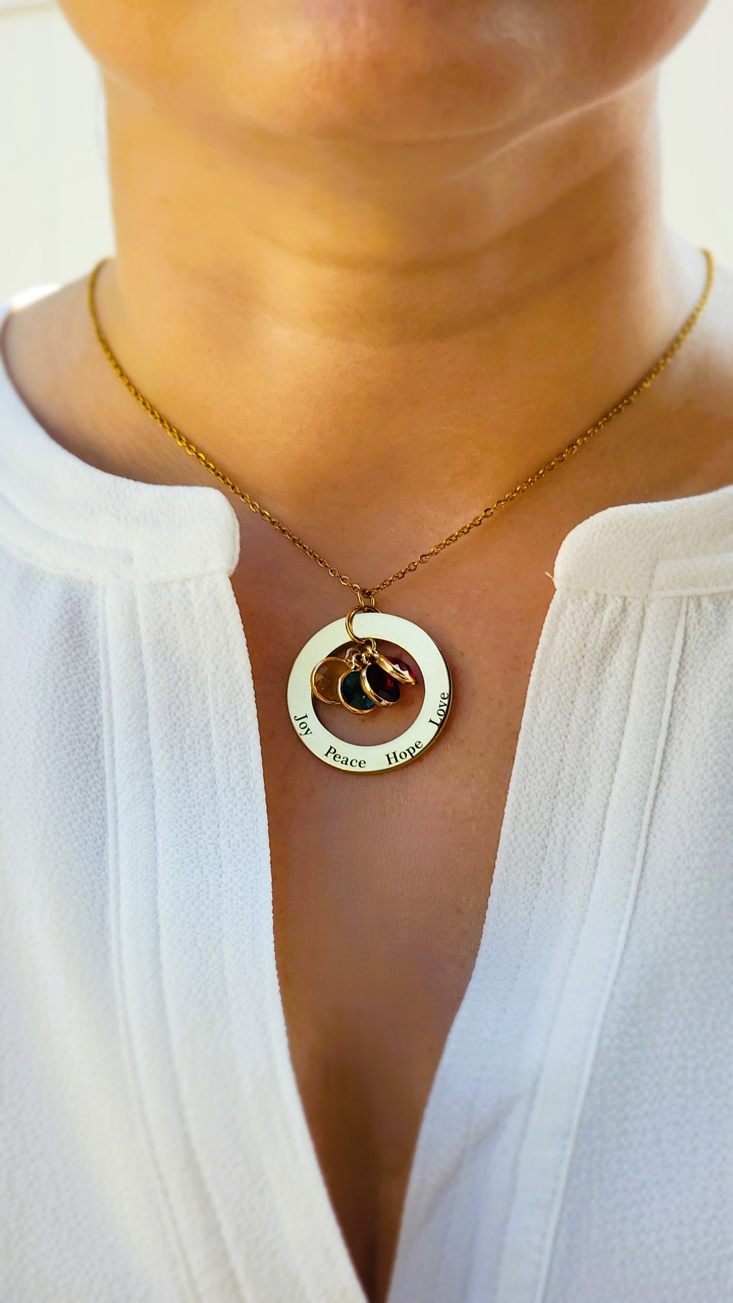 Custom Birthstone Name Necklace – Personalized Jewelry Gift for Women, Mom, Daughter, Wife, or Girlfriend – Unique Gift for Birthday, Anniversary, or Mother’s Day