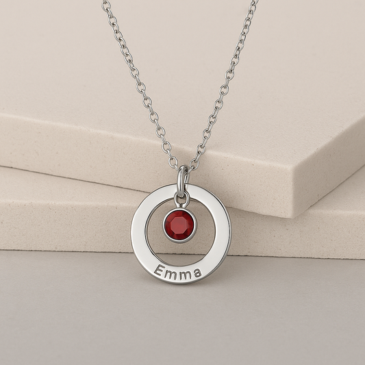 Custom Birthstone Name Necklace – Personalized Jewelry Gift for Women, Mom, Daughter, Wife, or Girlfriend – Unique Gift for Birthday, Anniversary, or Mother’s Day