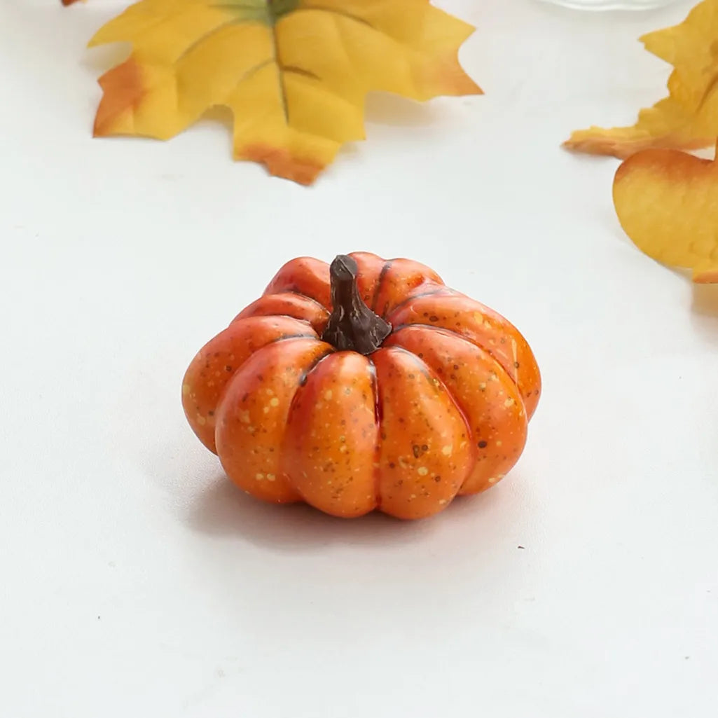 Artificial Pumpkin Halloween Decorations for Home Mini Fake Pumpkin Autumn Harvest Party Thanksgiving Ornaments Props