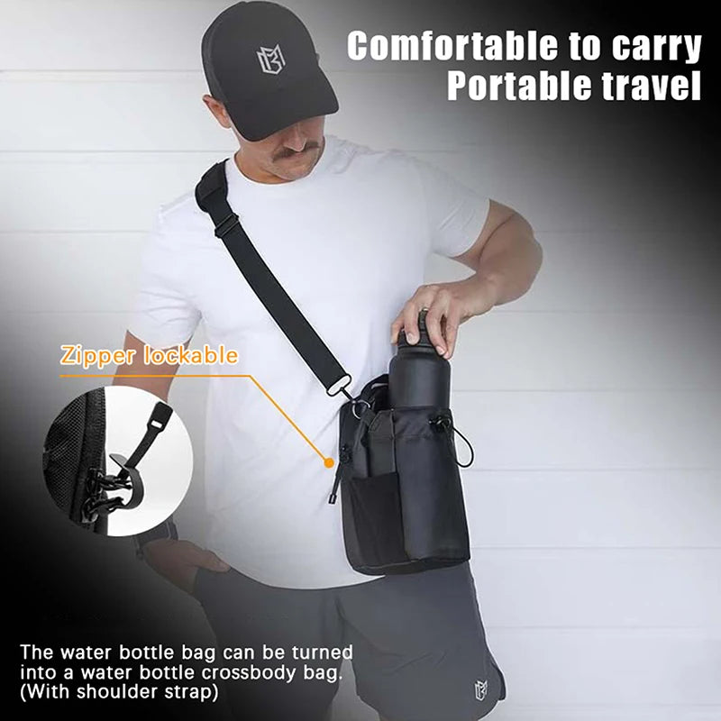 1PC Gym-Only Water Bottle Pouch with Powerful Magnet for Outdoor Sports and Activities