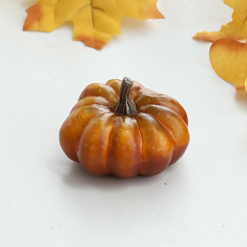 Artificial Pumpkin Halloween Decorations for Home Mini Fake Pumpkin Autumn Harvest Party Thanksgiving Ornaments Props