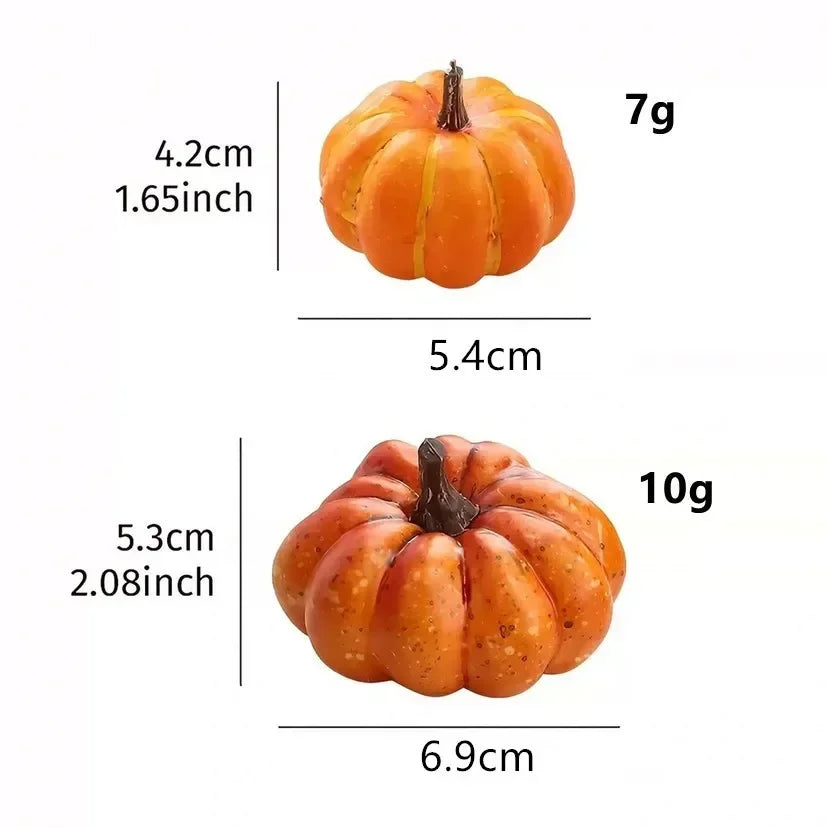 Artificial Pumpkin Halloween Decorations for Home Mini Fake Pumpkin Autumn Harvest Party Thanksgiving Ornaments Props