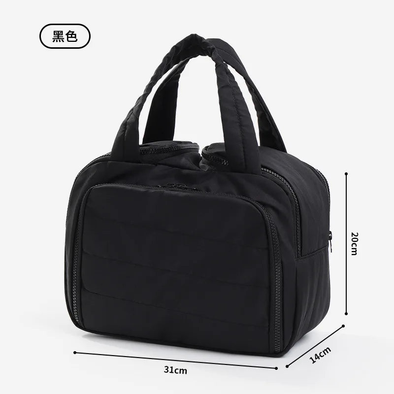 Large Capaci Portable Lightweight Makeup Bag Women's Travel Miscellaneous Storage Bag Handheld Organizer Cosmetic Pouch Wash Bag