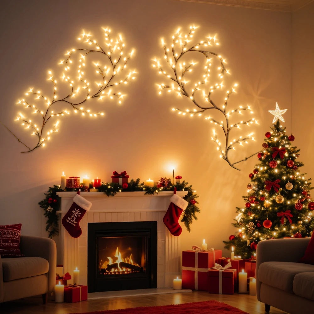 USB String Light 48/72LED Flexible DIY Tree Branch Lamp 8 Mode Dimmable Waterproof Fairy Light With Remote Bedroom Holiday Decor