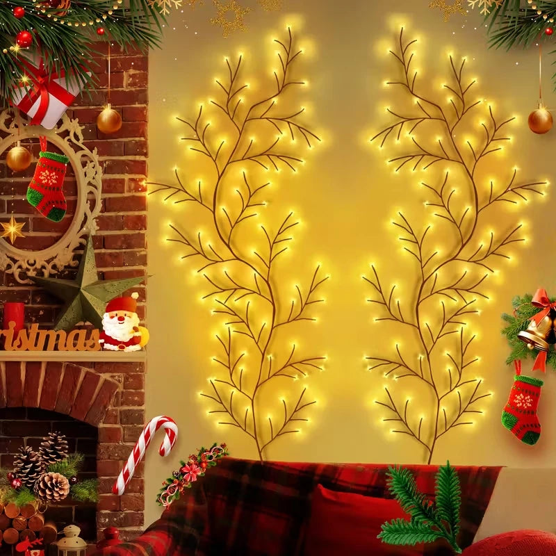 USB String Light 48/72LED Flexible DIY Tree Branch Lamp 8 Mode Dimmable Waterproof Fairy Light With Remote Bedroom Holiday Decor