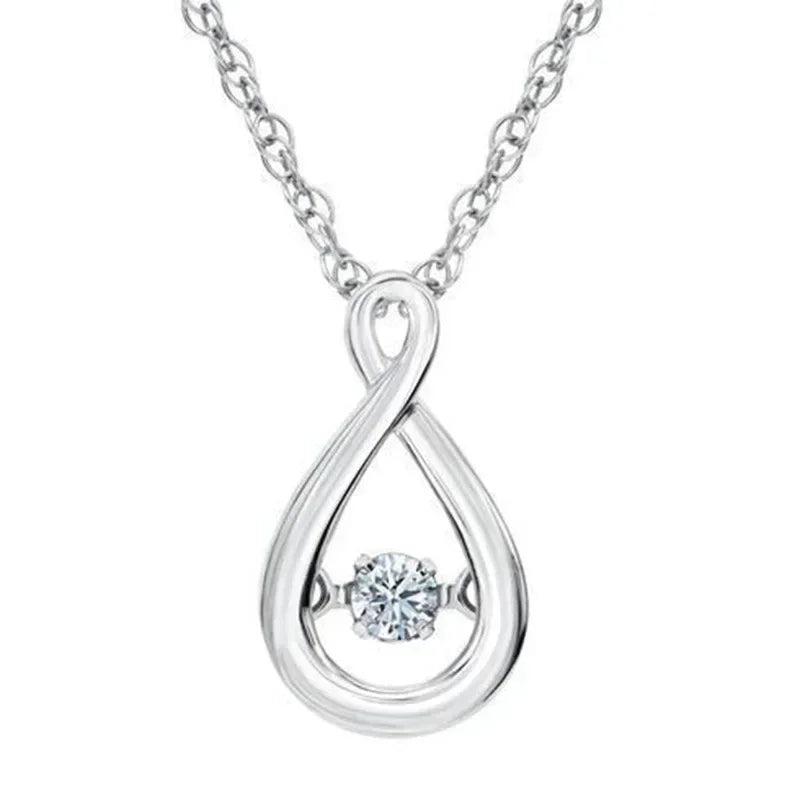 Gift New Premium Necklace Bridal Wedding Party Sparkling Crystal CZ Ball Flower Women's Accessories