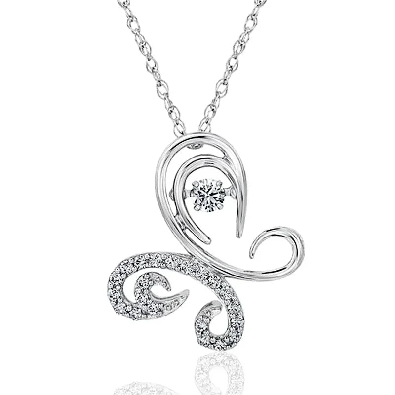 Gift New Premium Necklace Bridal Wedding Party Sparkling Crystal CZ Ball Flower Women's Accessories
