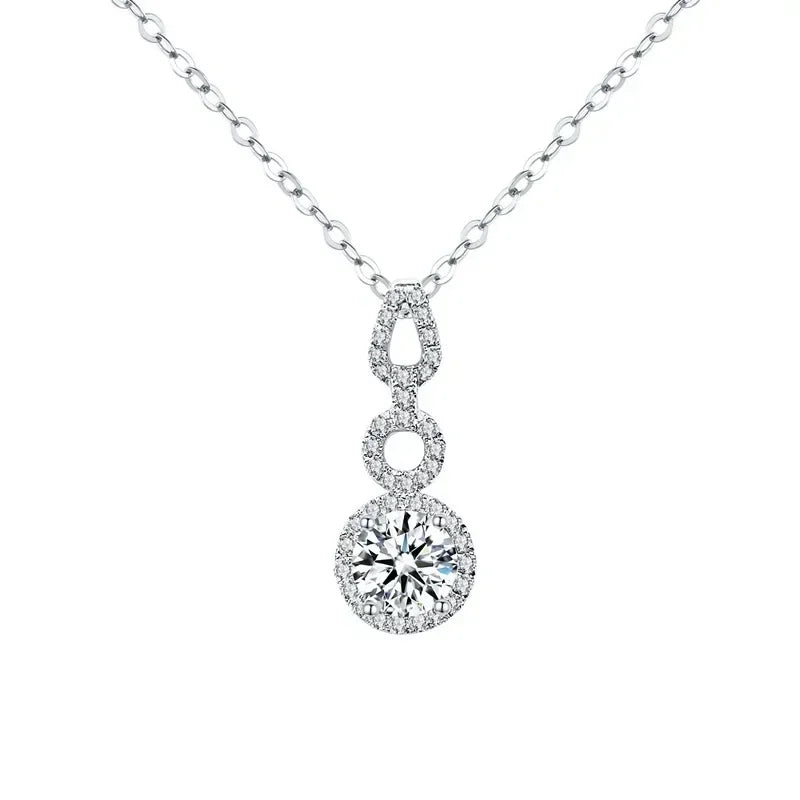 Gift New Premium Necklace Bridal Wedding Party Sparkling Crystal CZ Ball Flower Women's Accessories