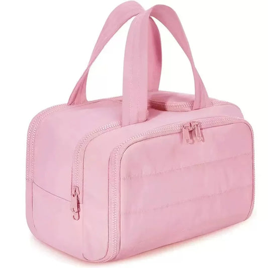 Large Capaci Portable Lightweight Makeup Bag Women's Travel Miscellaneous Storage Bag Handheld Organizer Cosmetic Pouch Wash Bag