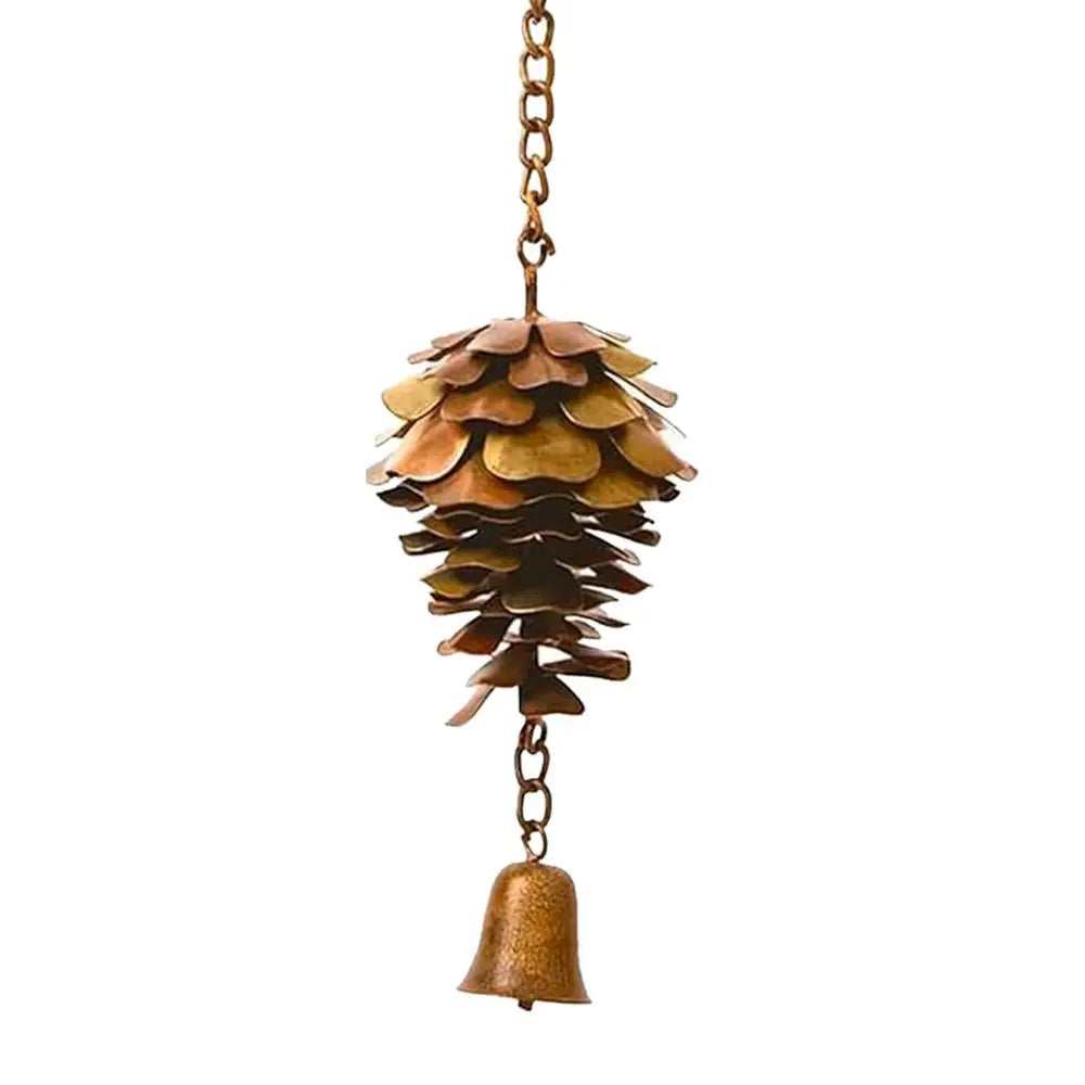 Outdoor Wind Chimes Decorations Seasonal Pine Cone Pendant Home Decoration Rustic Pinecone Wind Chimes for Home Garden Cafe