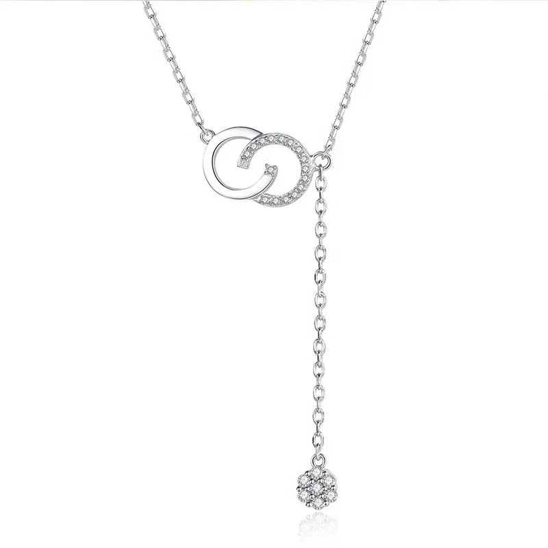 Gift New Premium Necklace Bridal Wedding Party Sparkling Crystal CZ Ball Flower Women's Accessories