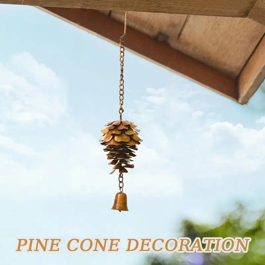 Outdoor Wind Chimes Decorations Seasonal Pine Cone Pendant Home Decoration Rustic Pinecone Wind Chimes for Home Garden Cafe