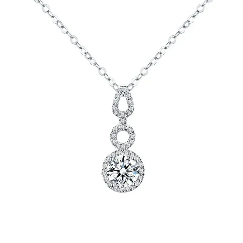 Gift New Premium Necklace Bridal Wedding Party Sparkling Crystal CZ Ball Flower Women's Accessories