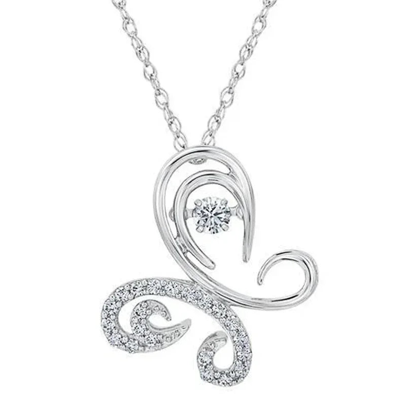 Gift New Premium Necklace Bridal Wedding Party Sparkling Crystal CZ Ball Flower Women's Accessories