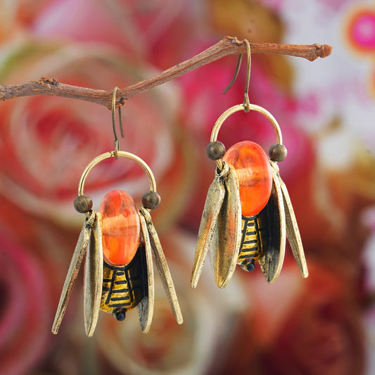 Bee insect summer couple earrings, charming Bohemian accessories, Western jewelry for vacation decoration Fall Autumn Holiday