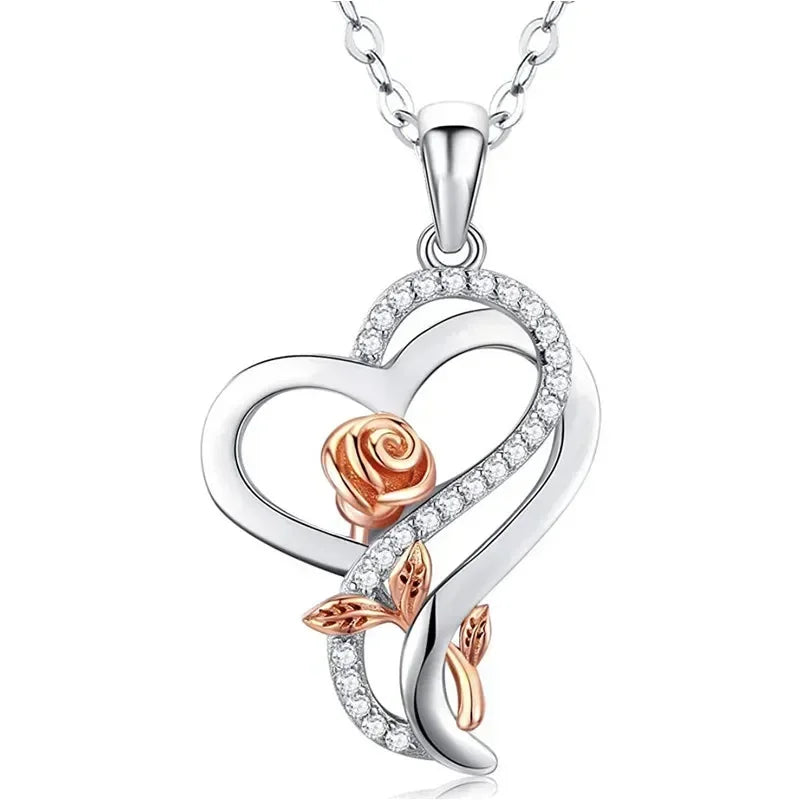 Gift New Premium Necklace Bridal Wedding Party Sparkling Crystal CZ Ball Flower Women's Accessories