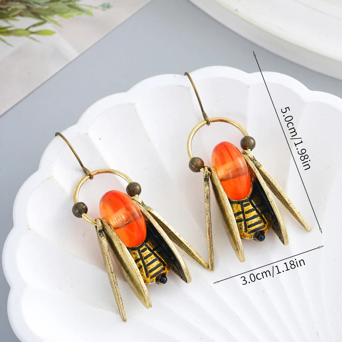 Bee insect summer couple earrings, charming Bohemian accessories, Western jewelry for vacation decoration Fall Autumn Holiday