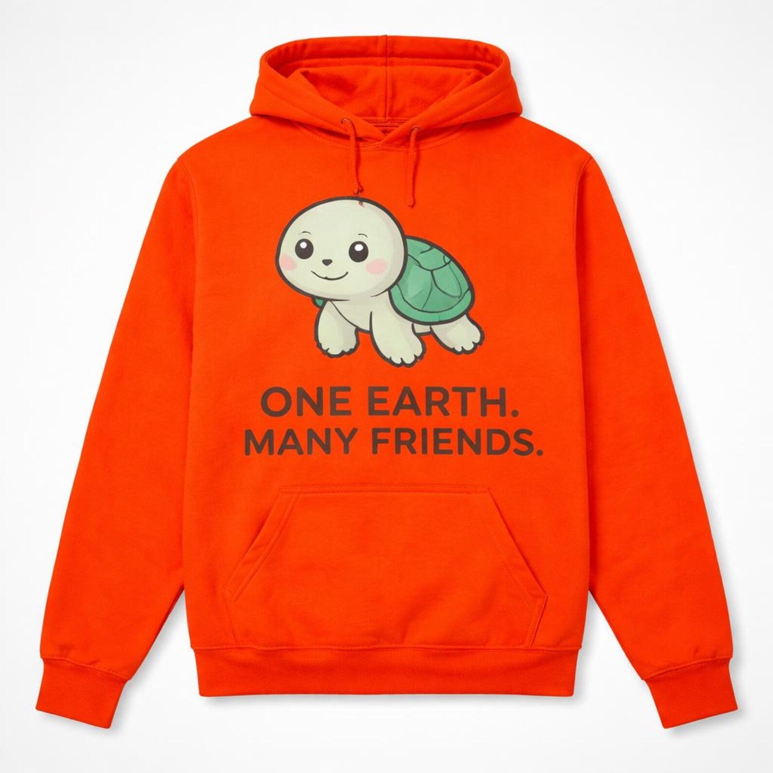 Earth Friends Turtle Hoodie – Sweatshirt, Endangered Animal Design, Original Artwork